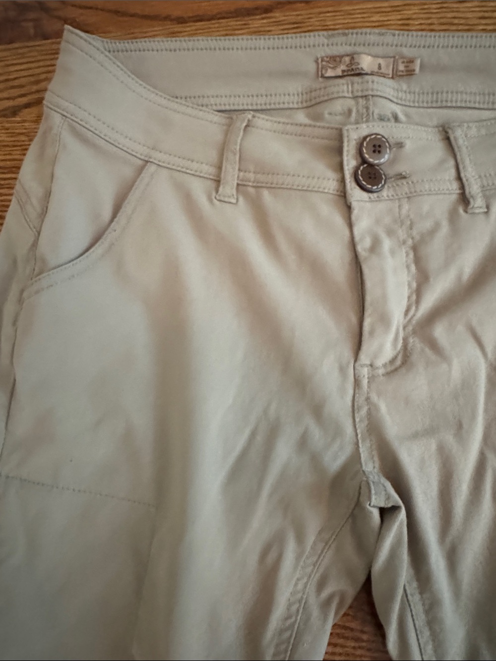 Prana Women's Khaki Cargo Convertible Pants - Picture 4 of 12